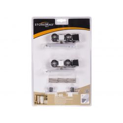 STOREMAX BASIC SCHUIFDEUR WIELSET T.B.V. 1 DEUR TYPE HANGEND H-60