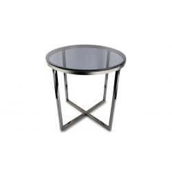 SALT&PEPPER RAMA BIJZETTAFEL 55XH55CM ZWART/SMOKED