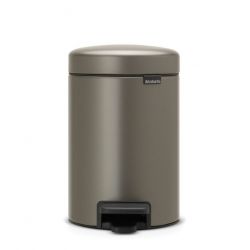 BRABANTIA NEWICON POUBELLE À PEDALE 3L AVEC SEAU INTERIEUR SYNTHETIQUE