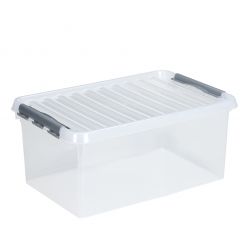 SUNWARE Q-LINE BOX 45L TRANSPARANT/METAAL