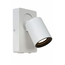 LUCIDE NIGEL - WANDSPOT - LED DIMBAAR - GU10 - 1X5W 3000K - MET USB OPLAADPUNT - WIT