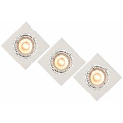 LENNERT - Spot de plafond Salle de bain - LED Dim. - GU10 - 3x5W 3000K -  IP44 