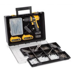 POWERPLUS POWXB10070 ACCU KLOPBOORMACHINE + 2 BATTERIJEN, LADER EN 362 ACCESSOIRES