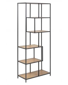 SEAFORD BIBLIOTHEQUE 4 ETAGERES CHENE SAUVAGE 77X35X185 CM