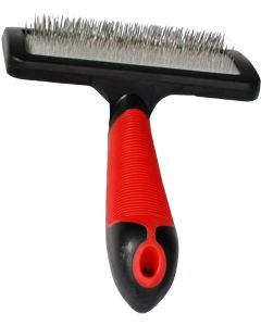 FLAMINGO SLICKERBORSTEL ZACHT MET HANDVAT L