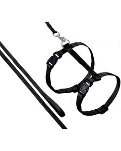 FLAMINGO ASP KATTENTUIG+LIJN ZWART 110CM