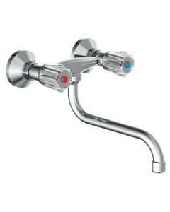 SCHUTTE BRILLANT ROBINET CUISINE MONTAGE MURAL CHROME