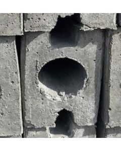 POTEAU BETON TROU DIA 80 80CM 30CM FENTE