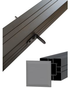 ALUMINIUM PAAL 8,4X8,4X275CM ANTRACIET