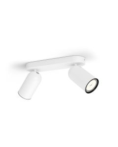 PHILIPS MYLIVING PONGEE PLAFONNIER BLANC 2 SPOTS