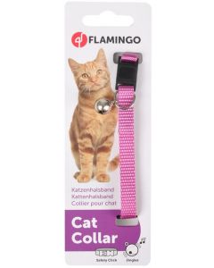 FLAMINGO ASP COLLIER POUR CHAT + CLOCHETTE ROSE 30CM