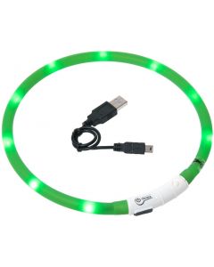FLAMINGO VISIO LIGHT LED HALSBAND GROEN 70CM
