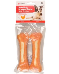 FLAMINGO OS DE CHIEN BLANC DE POULET 2PCS-220G-15CM