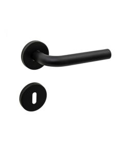 DEURKLINK ECO TURO ZWART MAT + rosas - SET