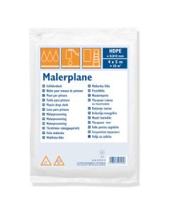 COLOUR EXPERT PAINTER'S FILM HDPE 10MY 20M² 4X5M TRANSPARENT