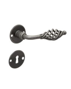 DEURKLINK WILLOW IJZER + rosas - SET cylinder