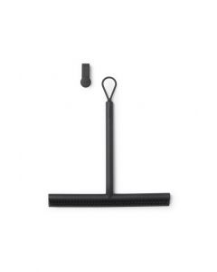 BRABANTIA RENEW RACLETTE DE DOUCHE AVEC CROCHET DE PORTE DARK GREY