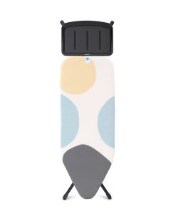 BRABANTIA PERFECTFLOW TABLE A REPASSER C, 124X45 CM SPRING BUBBLES AVEC REPOSE-FER POUR GENERATEUR A VAPEUR SOLIDE