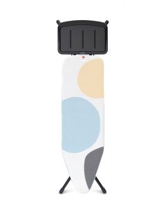BRABANTIA PERFECTFLOW TABLE A REPASSER B, 124X38 CM BUBBLES AVEC REPOSE-FER POUR GENERATEUR A VAPEUR SOLIDE