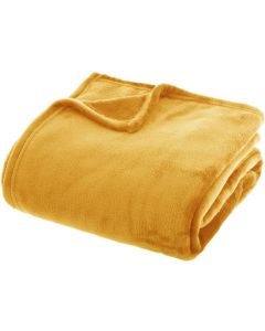 ATMOSPHERA FLANEL DEKEN OKER 180X230CM