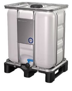 300L IBC UN CERTIFIE PALETTE PLASTIQUE - OUV. REMPLIS. Ø150MM