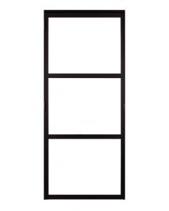 SOLID FERRO COSMOS ALUMINIUM DEUR 3 GLASVERDELING + TREKKER 88X204CM RECHTS