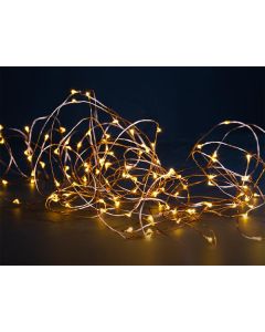 VELLIGHT LUMINAIRES NOEL - MAIA LED 12M 120 PES BLANC CHAUD COPPER 4.5V