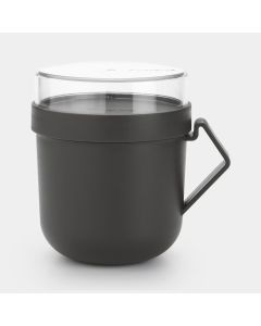 BRABANTIA MAKE&TAKE SOEPBEKER 0.6L DARK GREY
