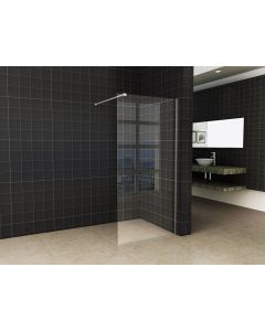 WIESBADEN INLOOPDOUCHE SLIM DOUCHEWAND HELDER 160X200CM 8MM NANO