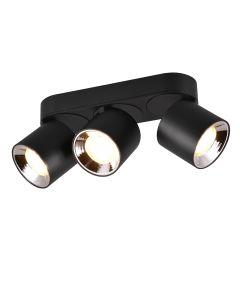 TRIO GUAYANA PLAFONDSPOT 3XGU10 27.3X8CM ZWART