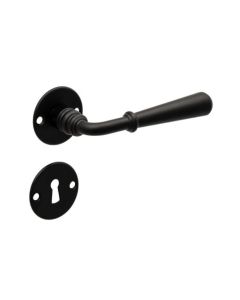 DEURKLINK VIOLET ZWART + rosas - SET