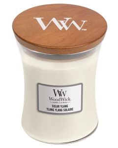 WOODWICK GEURKAARS SOLAR YLANG MEDIUM CANDLE