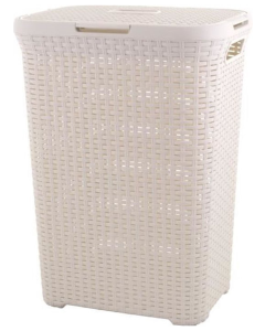 KETER STYLE PANIER À LINGE AVEC COUVERCLE 40L 447X265X615MM BLANC VINTAGE