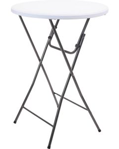 KOOPMAN HOGE PARTYTAFEL INKLAPBAAR WIT DIA 80XH110CM