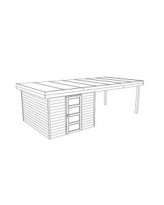 CARTRI TUINHUIS MODERN 330X270CM + LUIFEL 400CM