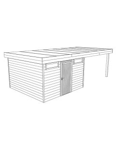 CARTRI TUINHUIS MODERN 330X330CM + LUIFEL 350CM