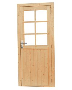 VUREN ENKELE 6-RUITS DEUR RECHTSDR 90X201CM INCL KOZIJN