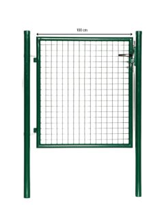 PORTILLON SIMPLE AVEC SERRURE VERT L100CMXH100CM