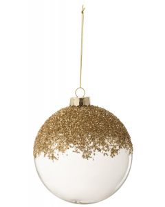 J-LINE BOULE NOEL FINE PAI VERRE TR/OR L