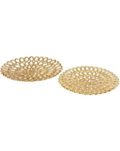 J-LINE S/2 PLAT ROND CER ALU OR