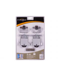 STOREMAX BASIC JEU DE ROUES POUR PORTE COULISSANTE POUR 1 PORTE TYPE ROULANT R-40