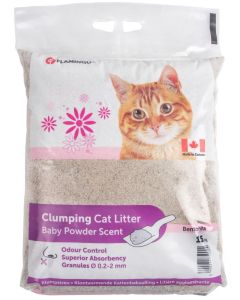 FLAMINGO LITIERE POUR CHATS POUDRE BEBE 15KG