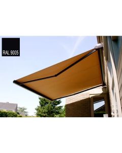 AUVENT SOLAIRE SOLIVA 4X3M NOIR RAL9005 STR SOMFY IO GAUCHE