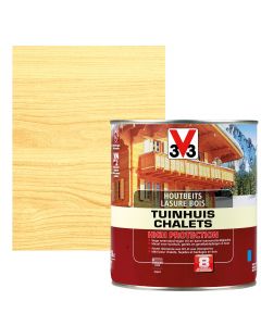 V33 HOUTBEITS / LAZUUR TUINHUIS HIGH PROTECTION 0,75L ZIJDEGLANS KLEURLOOS