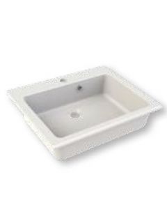 ALLIBERT KIANJA WASKOM OM IN TE BOUWEN 50 CM - GLANZEND WIT