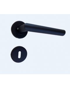 ECO LINO DEURKLINK ZWART MAT ROSAS SLEUTEL - set