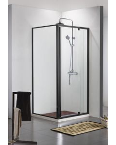 DOUCHEWAND NALA GLAS/ZWART 87-89 X200CM