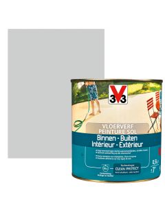 V33 VLOERFVERF BINNEN - BUITEN 0,5L ZIJDEGLANS ZWALUWGRIJS