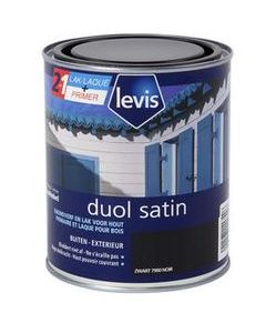 LEVIS DUOL HOUT VERF BUITEN SATIN ZWART 750ML