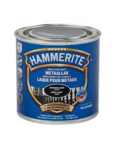 HAMMERITE HOOGGLANSLAK ZWART 250ML